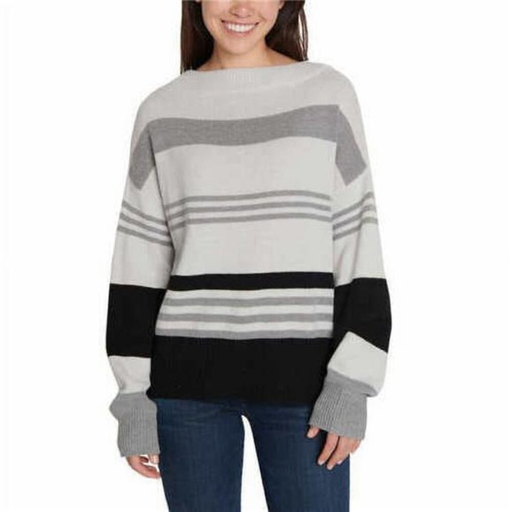 Lucky Brand Ladies' Colorblock Sweater (Gray Multi, XX-Large)